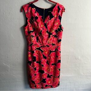 Ellen Tracy Floral Sleeveless Sheath Dress